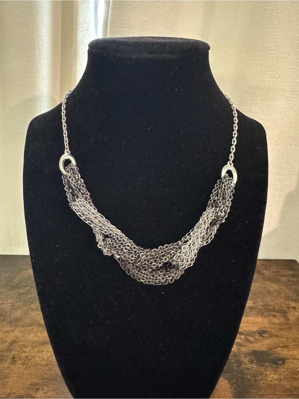 Guess Gwen Stefani Y2K Multi-Strand Silver and Gun Metal Necklace EUC